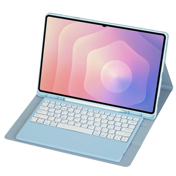 For Samsung Galaxy Tab S11 Ultra Candy Color TPU Bluetooth Keyboard Leather Tablet Case with Pen Holder