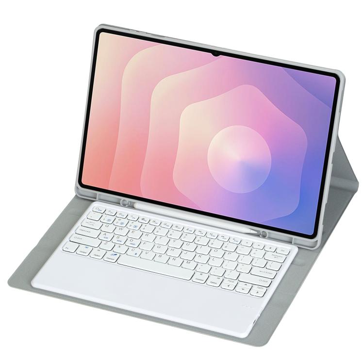 For Samsung Galaxy Tab S11 Ultra Candy Color TPU Bluetooth Keyboard Leather Tablet Case with Pen Holder