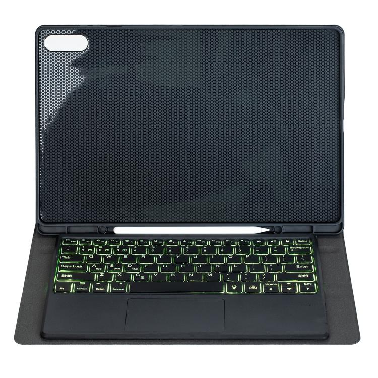 For Samsung Galaxy Tab S11 Ultra Candy Color Touch Backlight Bluetooth Keyboard Leather Tablet Case with Pen Holder