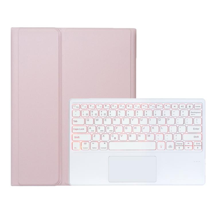 For Samsung Galaxy Tab S11 Ultra Candy Color Touch Backlight Bluetooth Keyboard Leather Tablet Case with Pen Holder