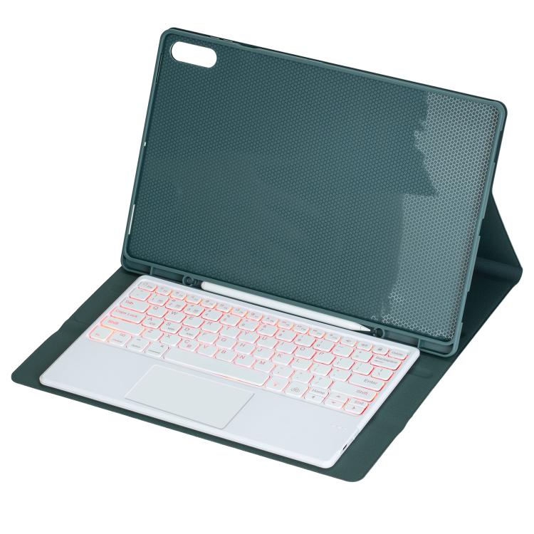For Samsung Galaxy Tab S11 Ultra Candy Color Touch Backlight Bluetooth Keyboard Leather Tablet Case with Pen Holder