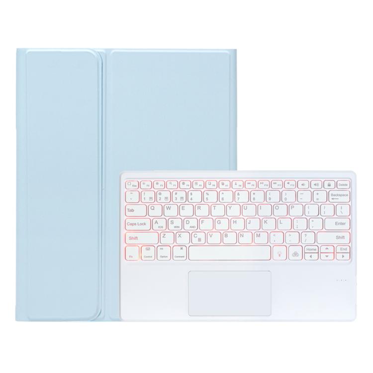 For Samsung Galaxy Tab S11 Ultra Candy Color Touch Backlight Bluetooth Keyboard Leather Tablet Case with Pen Holder