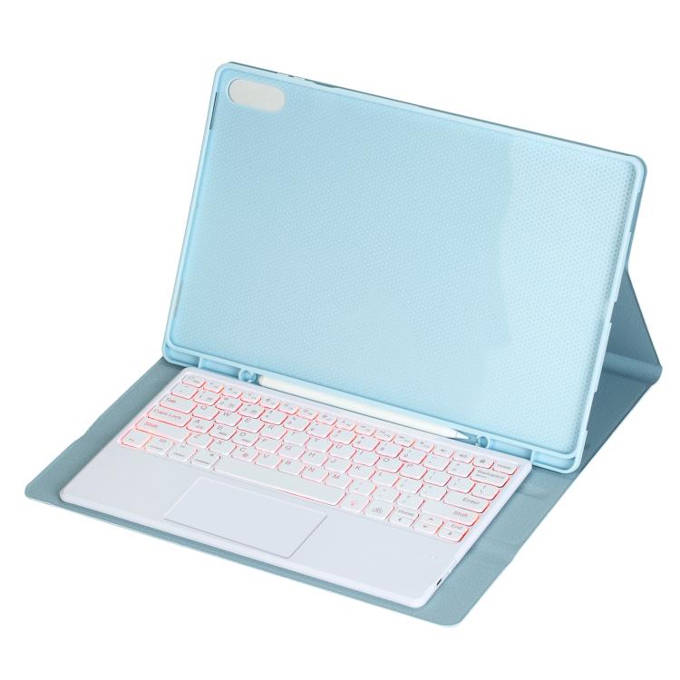 For Samsung Galaxy Tab S11 Ultra Candy Color Touch Backlight Bluetooth Keyboard Leather Tablet Case with Pen Holder