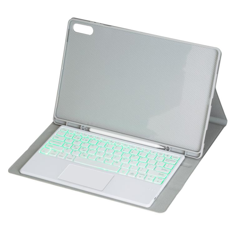 For Samsung Galaxy Tab S11 Ultra Candy Color Touch Backlight Bluetooth Keyboard Leather Tablet Case with Pen Holder