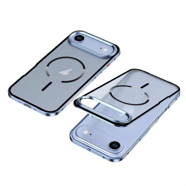 For iPhone Air Single-sided Snap Buckle Metal Frame Frosted MagSafe Phone Case