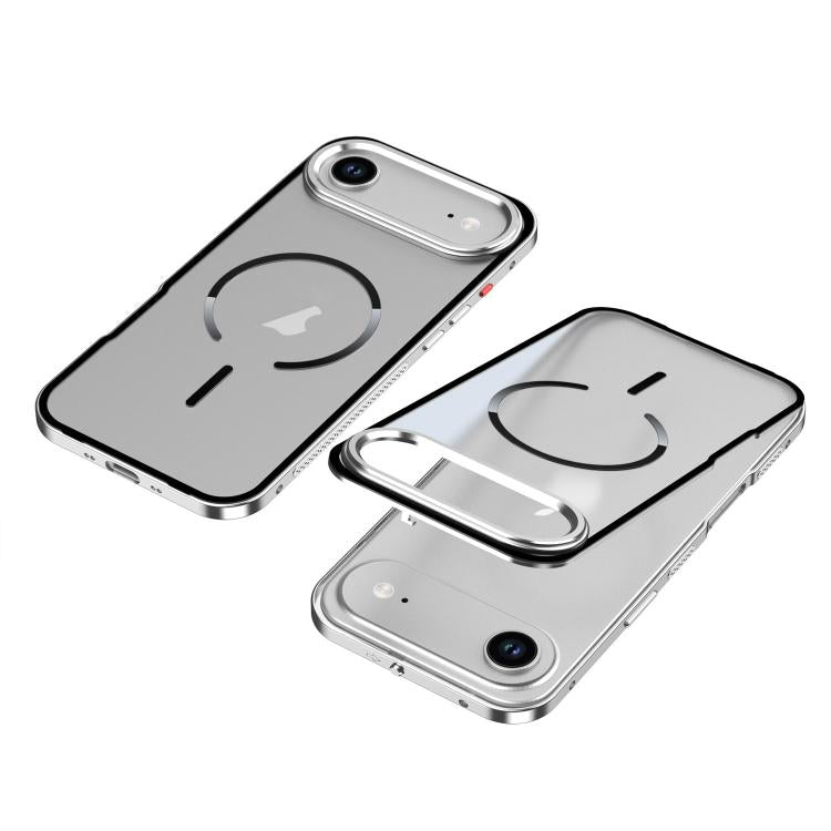 For iPhone Air Single-sided Snap Buckle Metal Frame Frosted MagSafe Phone Case