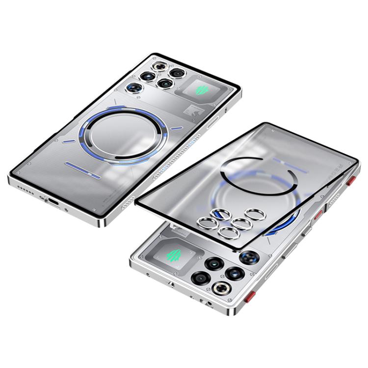 For ZTE nubia RedMagic 11 Pro / 11 Pro+ Single-sided Snap Buckle Metal Frame Frosted MagSafe Phone Case