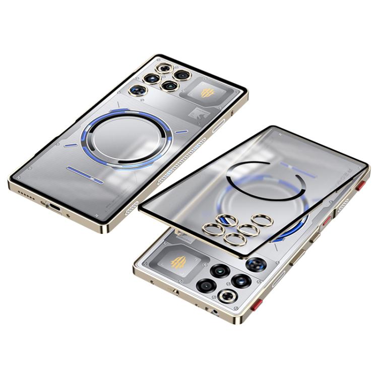 For ZTE nubia RedMagic 11 Pro / 11 Pro+ Single-sided Snap Buckle Metal Frame Frosted MagSafe Phone Case