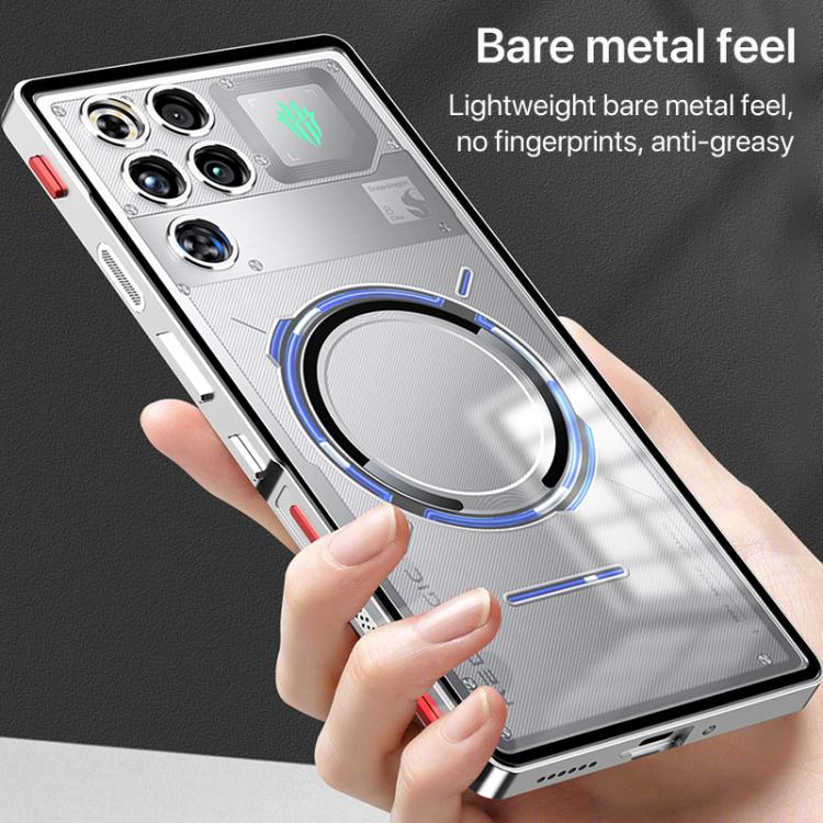 For ZTE nubia RedMagic 11 Pro / 11 Pro+ Single-sided Snap Buckle Metal Frame Frosted MagSafe Phone Case