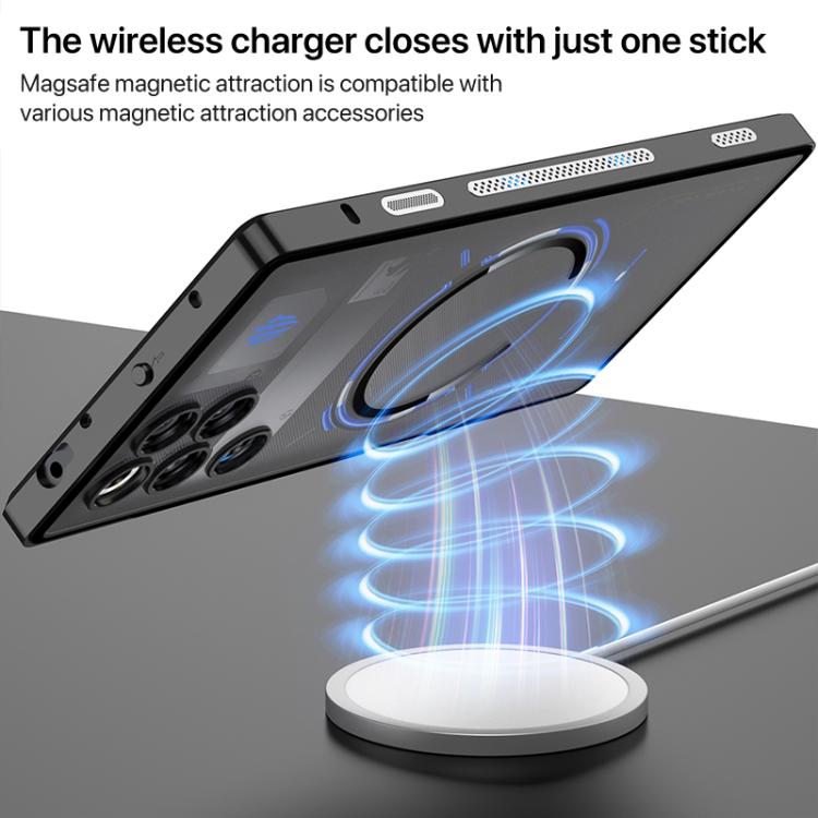 For ZTE nubia RedMagic 11 Pro / 11 Pro+ Single-sided Snap Buckle Metal Frame Frosted MagSafe Phone Case