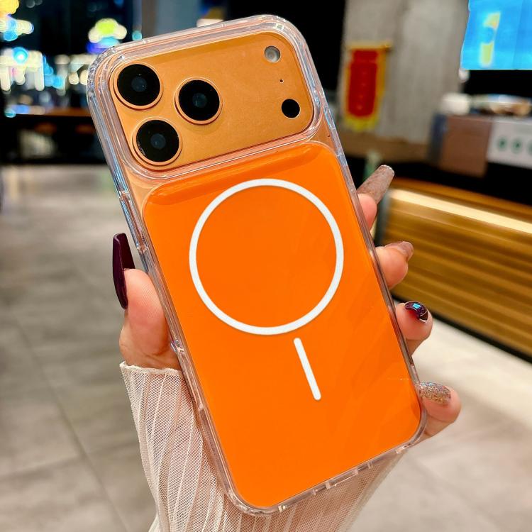 For iPhone 17 Pro Acrylic MagSafe Fine Circle Magnetic Phone Case