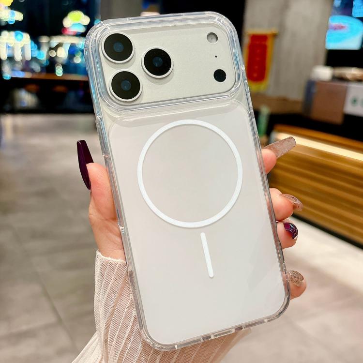 For iPhone 17 Pro Acrylic MagSafe Fine Circle Magnetic Phone Case