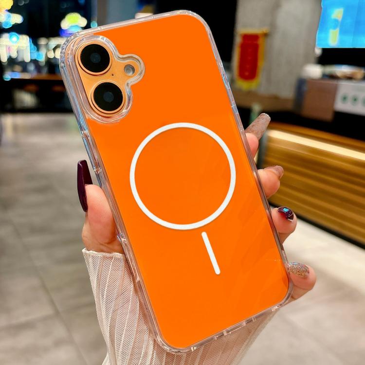 For iPhone 17 Acrylic MagSafe Fine Circle Magnetic Phone Case