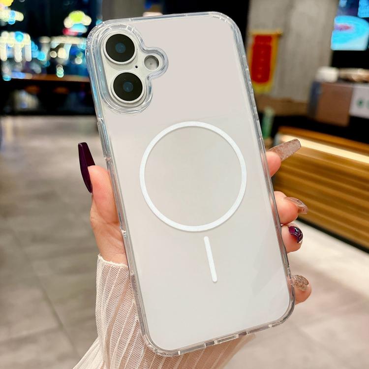 For iPhone 17 Acrylic MagSafe Fine Circle Magnetic Phone Case