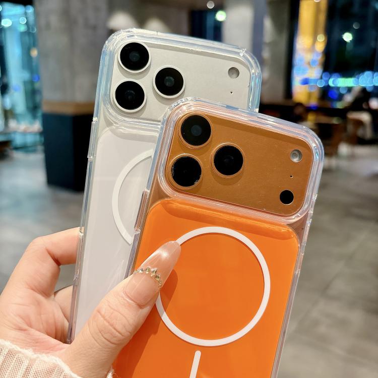 For iPhone 17 Acrylic MagSafe Fine Circle Magnetic Phone Case