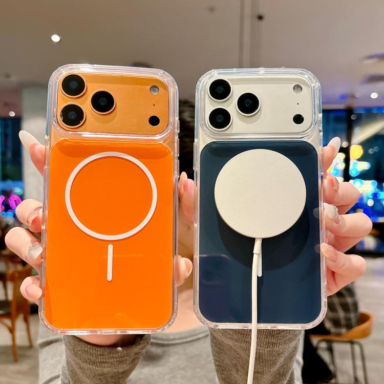For iPhone 17 Acrylic MagSafe Fine Circle Magnetic Phone Case