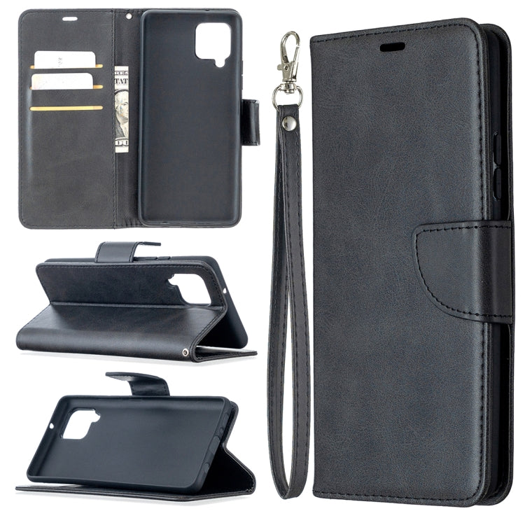 For Samsung Galaxy A42 5G Retro Lambskin Texture Pure Color Horizontal Flip PU Leather Case with Holder & Card Slots & Wallet & Lanyard
