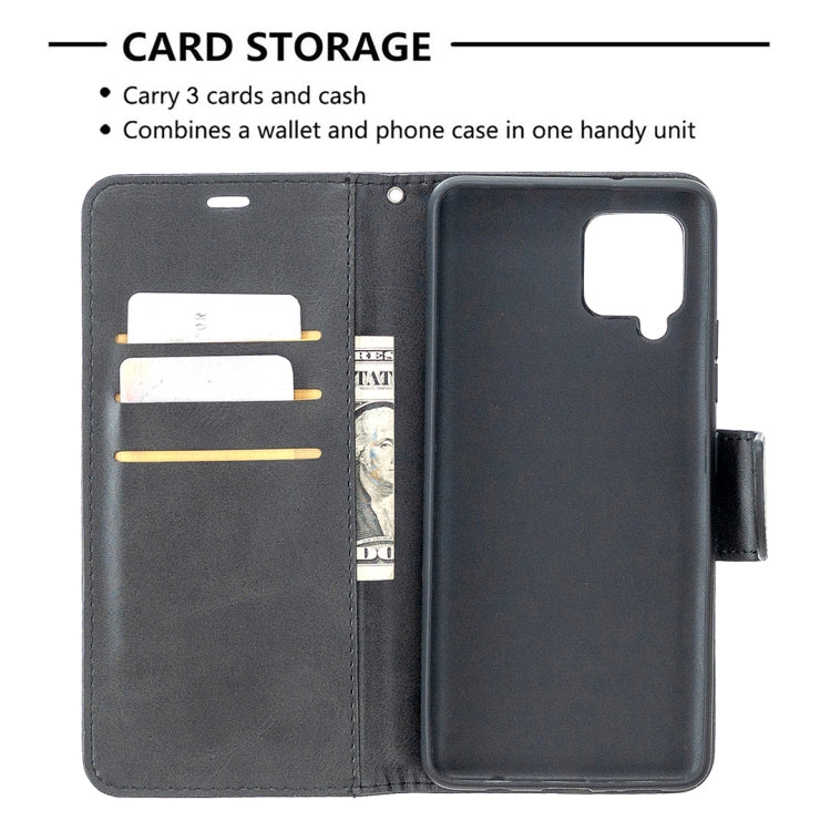 For Samsung Galaxy A42 5G Retro Lambskin Texture Pure Color Horizontal Flip PU Leather Case with Holder & Card Slots & Wallet & Lanyard