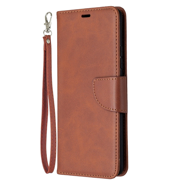For Samsung Galaxy A42 5G Retro Lambskin Texture Pure Color Horizontal Flip PU Leather Case with Holder & Card Slots & Wallet & Lanyard