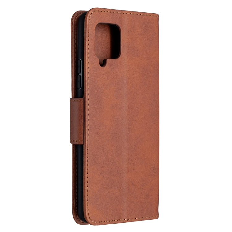 For Samsung Galaxy A42 5G Retro Lambskin Texture Pure Color Horizontal Flip PU Leather Case with Holder & Card Slots & Wallet & Lanyard