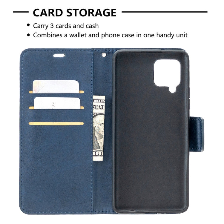 For Samsung Galaxy A42 5G Retro Lambskin Texture Pure Color Horizontal Flip PU Leather Case with Holder & Card Slots & Wallet & Lanyard