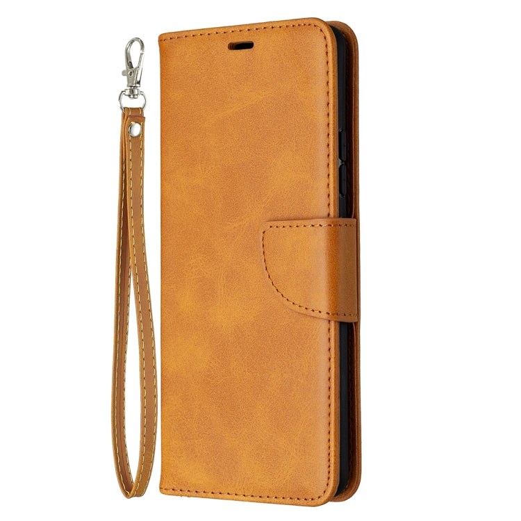 For Samsung Galaxy A42 5G Retro Lambskin Texture Pure Color Horizontal Flip PU Leather Case with Holder & Card Slots & Wallet & Lanyard