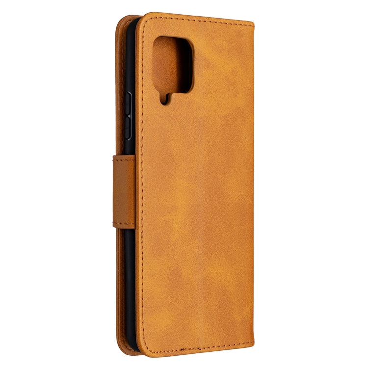For Samsung Galaxy A42 5G Retro Lambskin Texture Pure Color Horizontal Flip PU Leather Case with Holder & Card Slots & Wallet & Lanyard