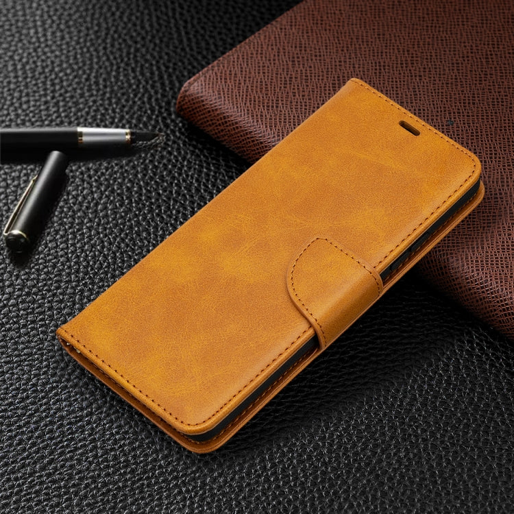 For Samsung Galaxy A42 5G Retro Lambskin Texture Pure Color Horizontal Flip PU Leather Case with Holder & Card Slots & Wallet & Lanyard