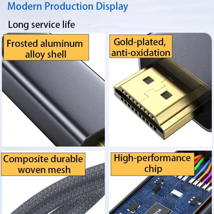 4K 60Hz HD HDMI to DP External Connection Video Adapter Cable, Length: 2m