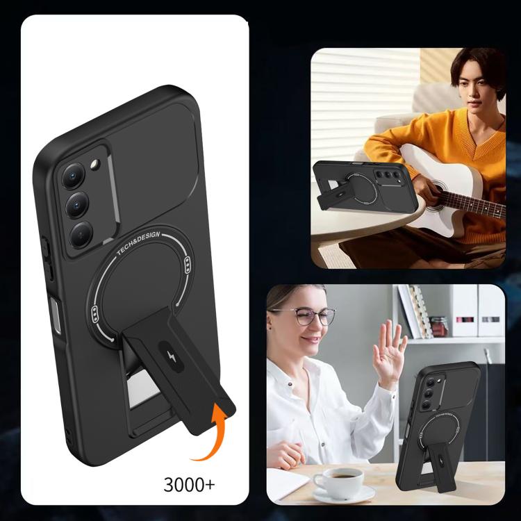 For Redmi 15 5G / 4G EU 171mm Skin Feel MagSafe Phone Case with Holder