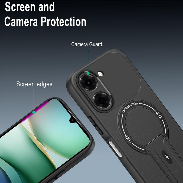For Redmi A5 4G 171.7mm / Poco C71 4G Skin Feel MagSafe Phone Case with Holder