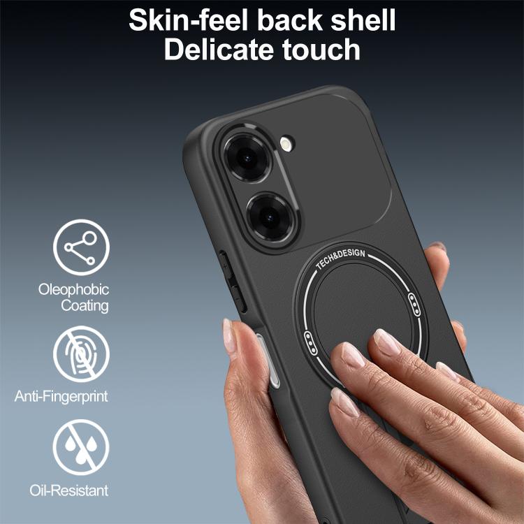 For Redmi A5 4G 171.7mm / Poco C71 4G Skin Feel MagSafe Phone Case with Holder