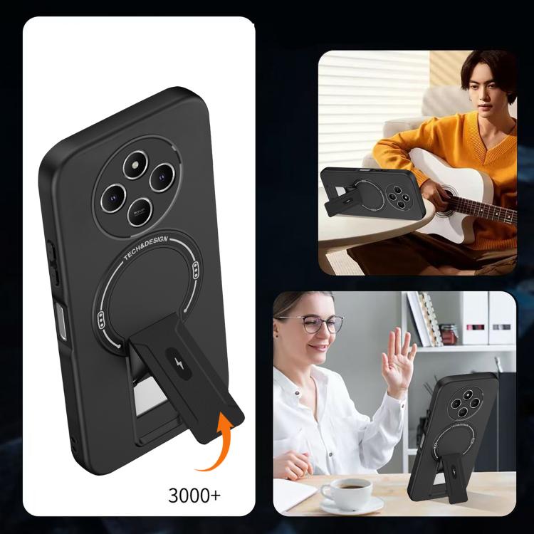 For Redmi 14C 4G / Poco C75 4G Skin Feel MagSafe Phone Case with Holder