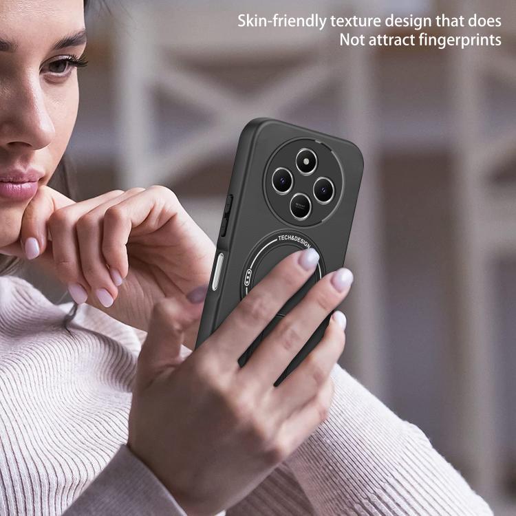 For Redmi 14C 4G / Poco C75 4G Skin Feel MagSafe Phone Case with Holder