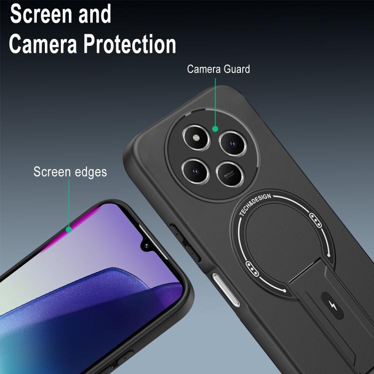 For Redmi 14C 4G / Poco C75 4G Skin Feel MagSafe Phone Case with Holder