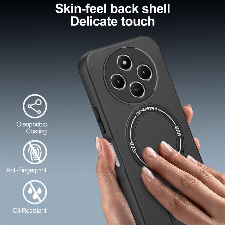 For Redmi 14C 4G / Poco C75 4G Skin Feel MagSafe Phone Case with Holder