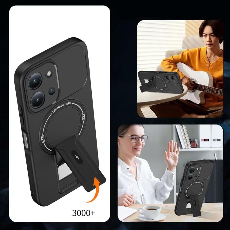 For Redmi 15C 5G / 4G EU 173mm Skin Feel MagSafe Phone Case with Holder