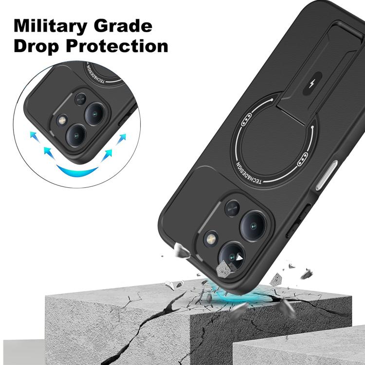 For Redmi 15C 5G / 4G EU 173mm Skin Feel MagSafe Phone Case with Holder