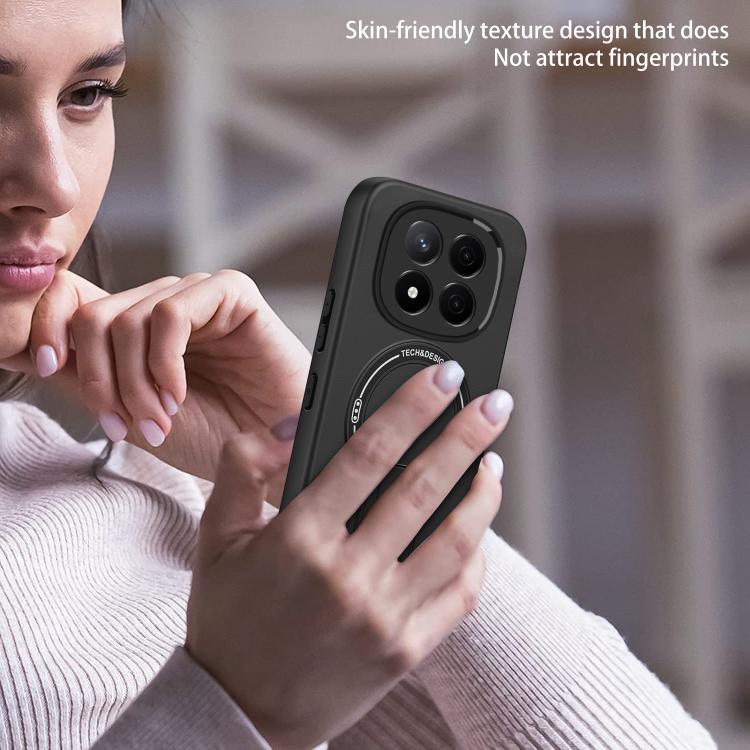 For Redmi Note 14 Pro+ 5G Skin Feel MagSafe Phone Case with Holder