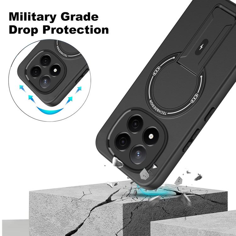 For Redmi Note 14 Pro+ 5G Skin Feel MagSafe Phone Case with Holder