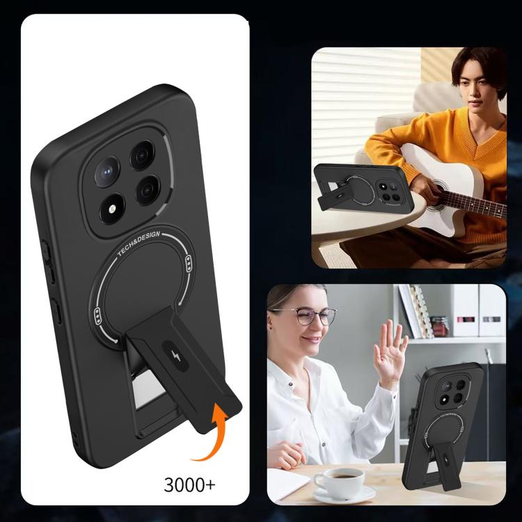 For Redmi Note 14 Pro+ 5G Skin Feel MagSafe Phone Case with Holder