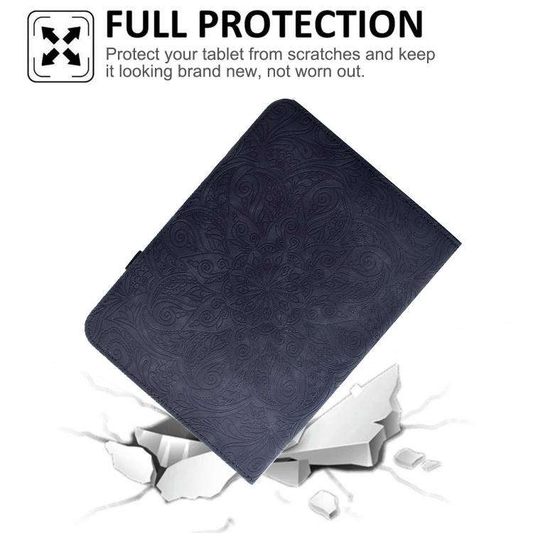 For iPad 2025 / 2022 Rotatable Mandala Embossed Smart Leather Tablet Case