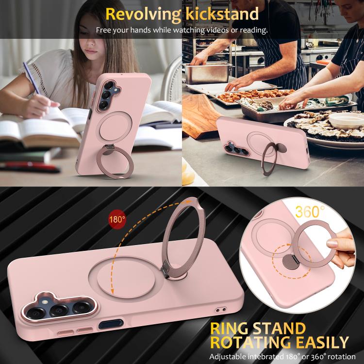 For Samsung Galaxy A16 4G / 5G Gen1.5 Pivot Ring Holder TPU Hybrid PC Phone Case