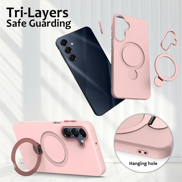 For Samsung Galaxy A16 4G / 5G Gen1.5 Pivot Ring Holder TPU Hybrid PC Phone Case