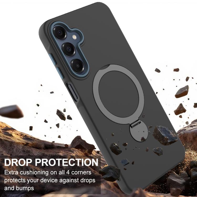 For Samsung Galaxy A16 4G / 5G Gen1.5 Pivot Ring Holder TPU Hybrid PC Phone Case