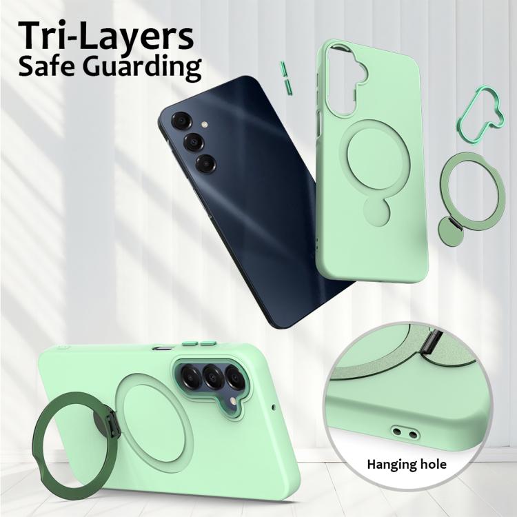 For Samsung Galaxy A16 4G / 5G Gen1.5 Pivot Ring Holder TPU Hybrid PC Phone Case