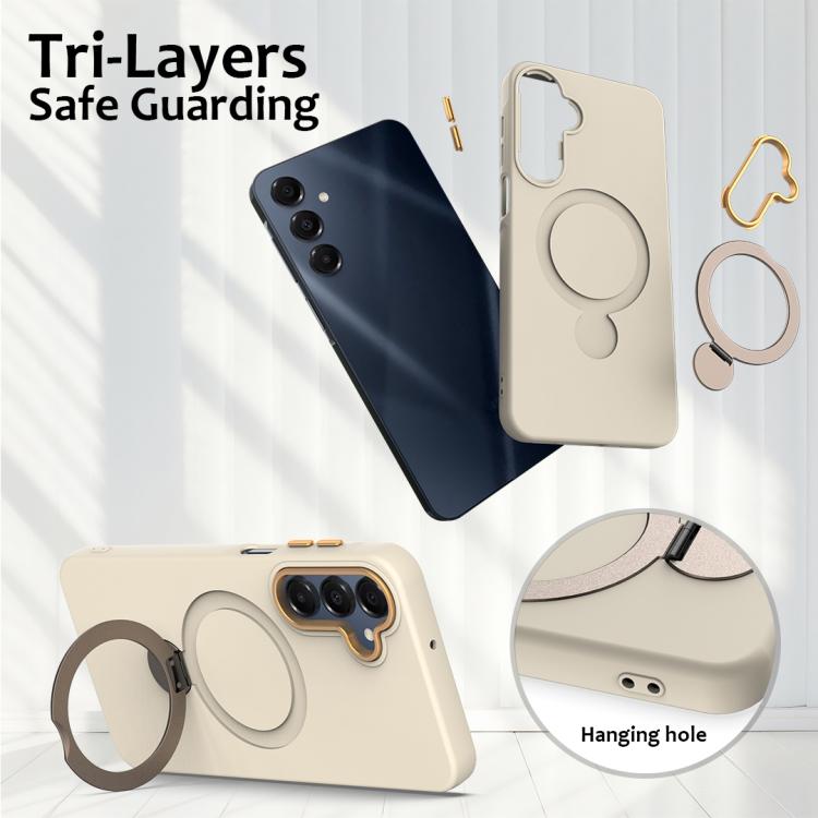 For Samsung Galaxy A16 4G / 5G Gen1.5 Pivot Ring Holder TPU Hybrid PC Phone Case