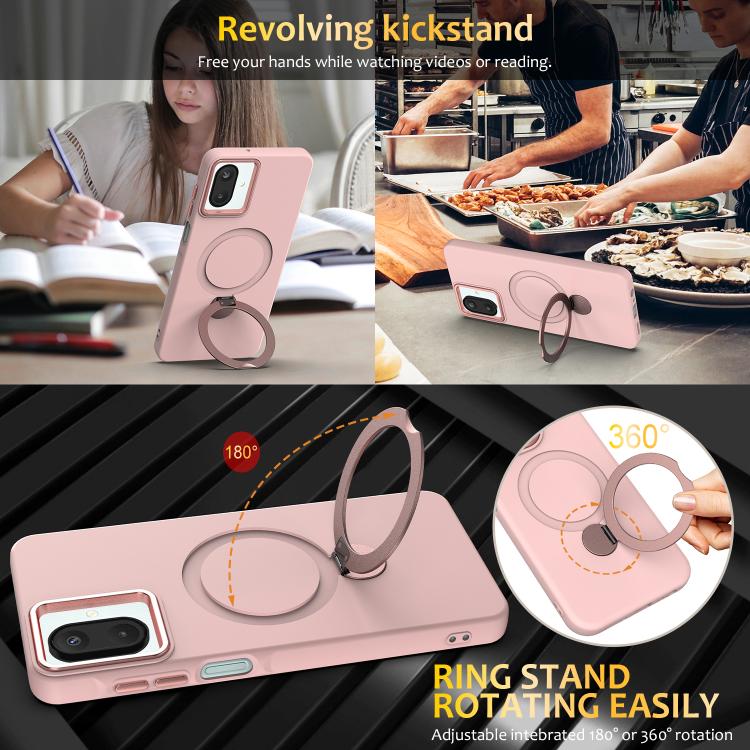 For Samsung Galaxy A07 / M17e / F07e Gen1.5 Pivot Ring Holder TPU Hybrid PC Phone Case