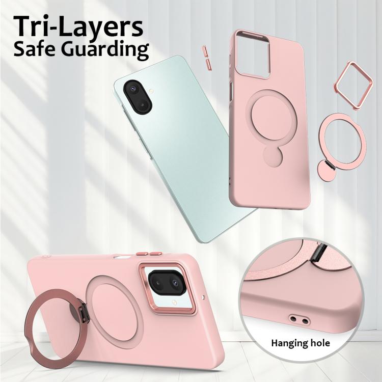 For Samsung Galaxy A07 / M17e / F07e Gen1.5 Pivot Ring Holder TPU Hybrid PC Phone Case