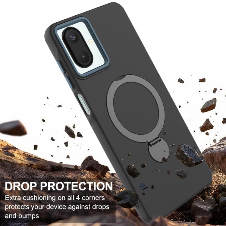 For Samsung Galaxy A07 / M17e / F07e Gen1.5 Pivot Ring Holder TPU Hybrid PC Phone Case